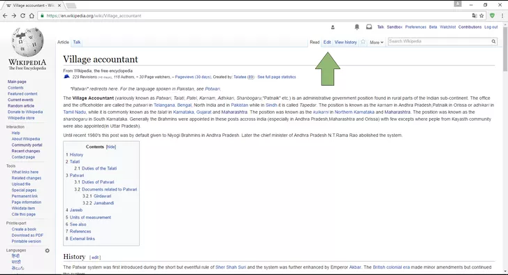Edit a Wikipedia Page