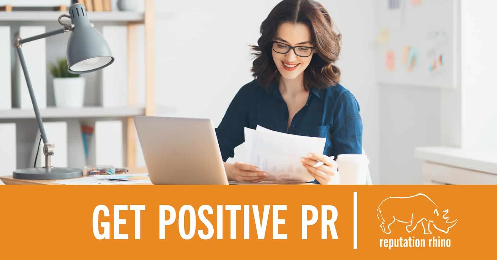 Positive PR - woman reviewing papers