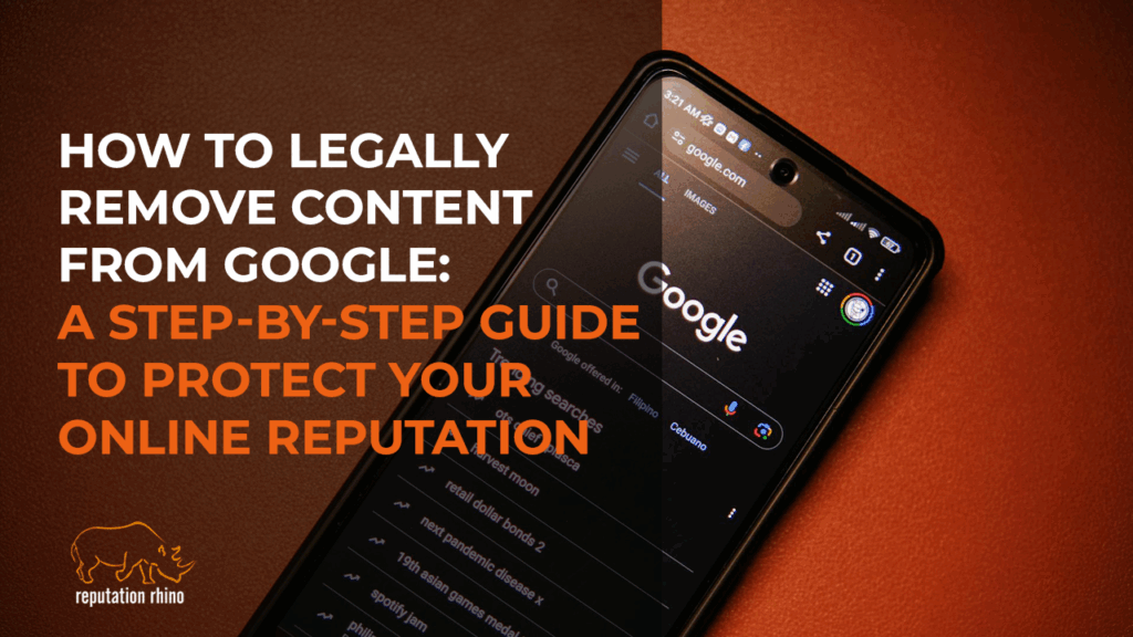 Remove Google content legally
